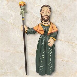 CHARLES M.‎ CARRILLO New Mexico Folk Art Christmas Nativity Joseph Figure